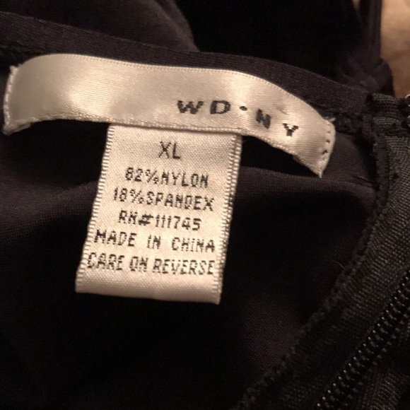 WD.NY XL black satin bra top camisole back zip adjustable straps has stretch - Picture 11 of 13